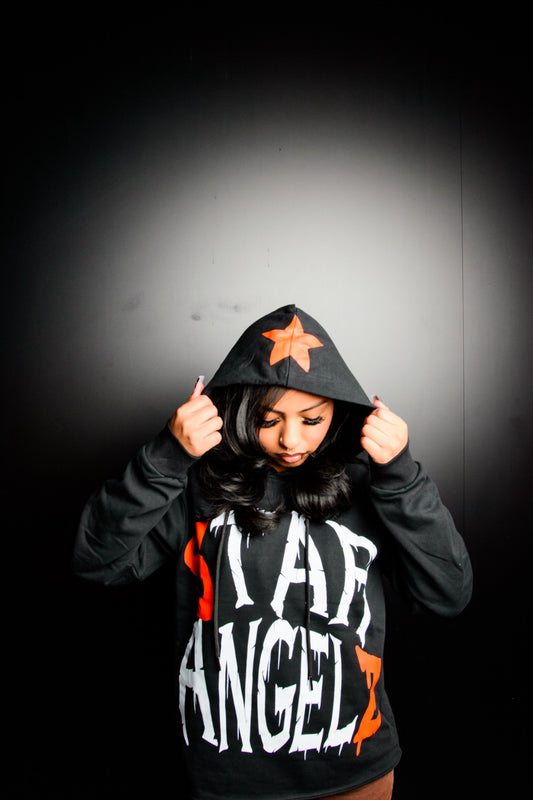 Black & Orange Star Angelz Hoodie