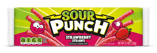 Sour Punch Strawberry Straws Chewy Candy